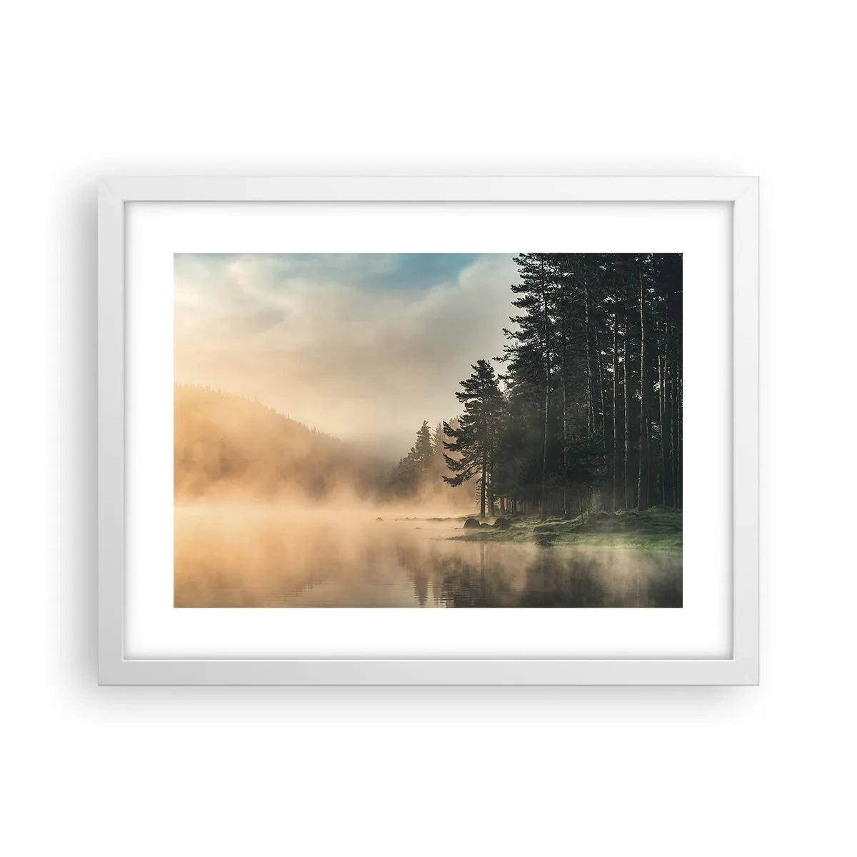 Poster în ramă albă - Nașterea unei zile - 40x30 cm