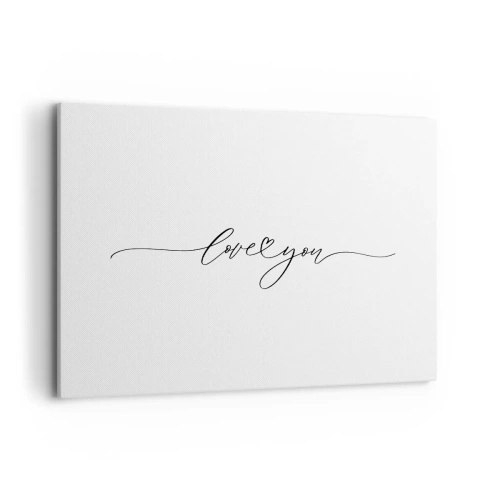 Tablou pe pânză - Negru pe alb - 100x70 cm