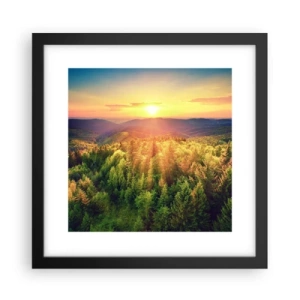 Poster în ramă neagră - Vârfuri și culmi - 30x30 cm