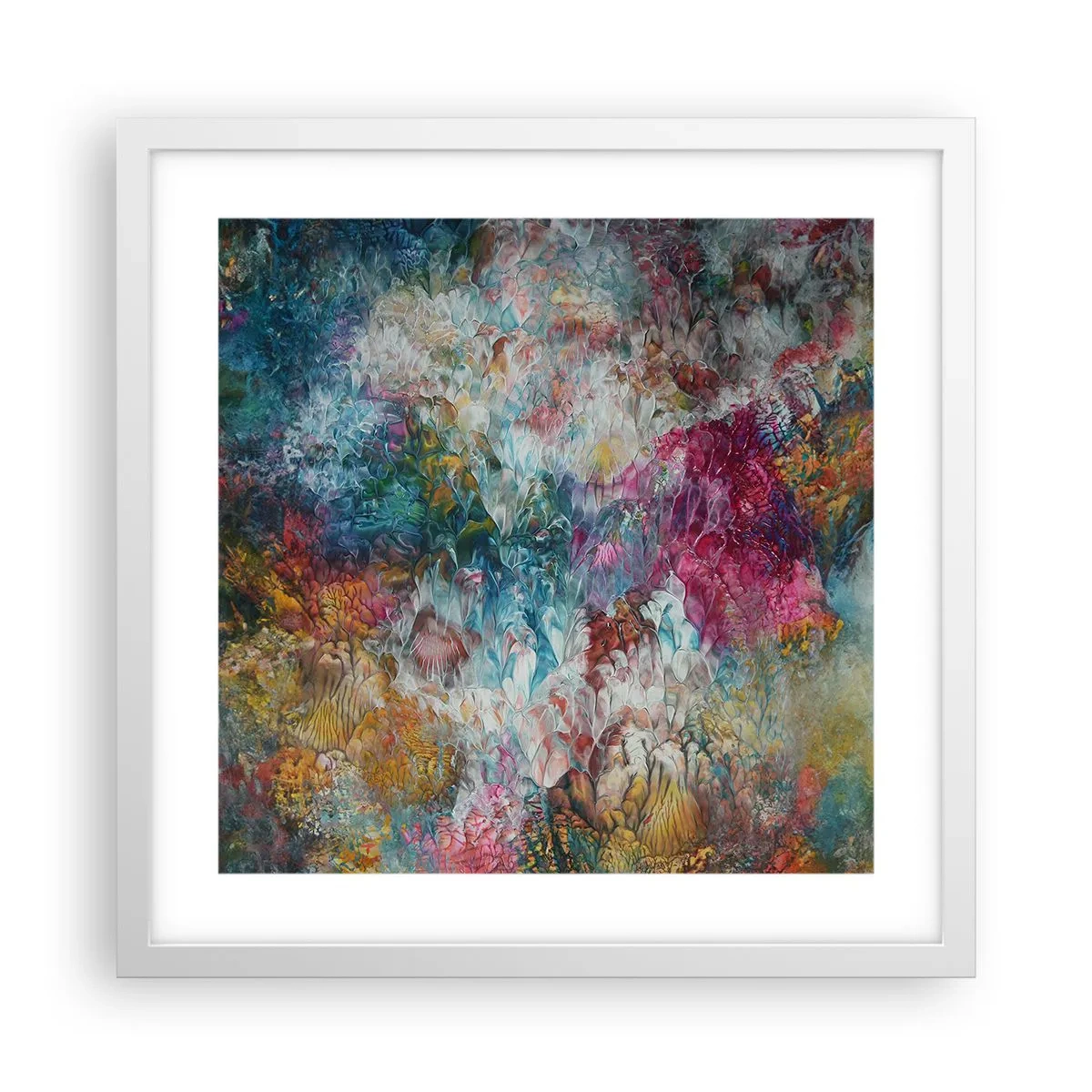 Poster în ramă albă - În plină înflorire - 40x40 cm