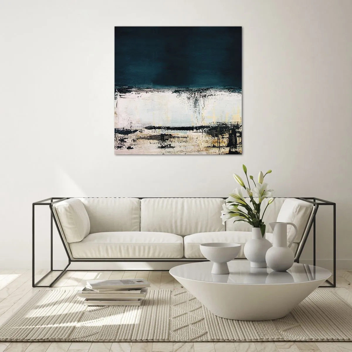 Tablou pe sticlă - Compoziție orizontală - 60x60 cm