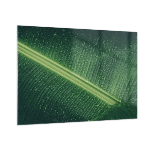 Tablou pe sticlă - Structura verdelui - 100x70 cm