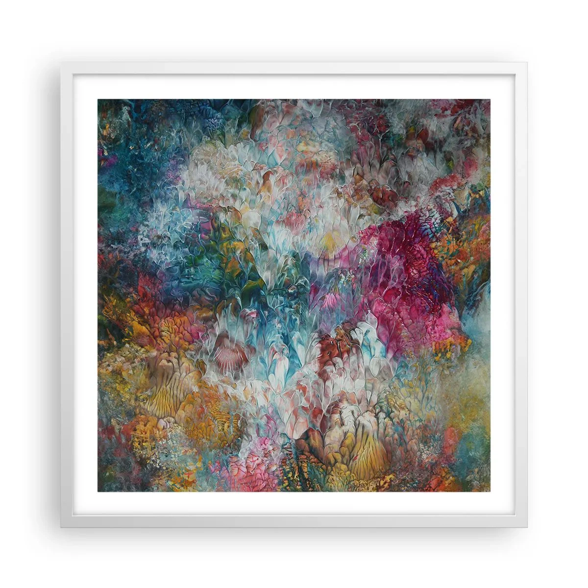 Poster în ramă albă - În plină înflorire - 60x60 cm