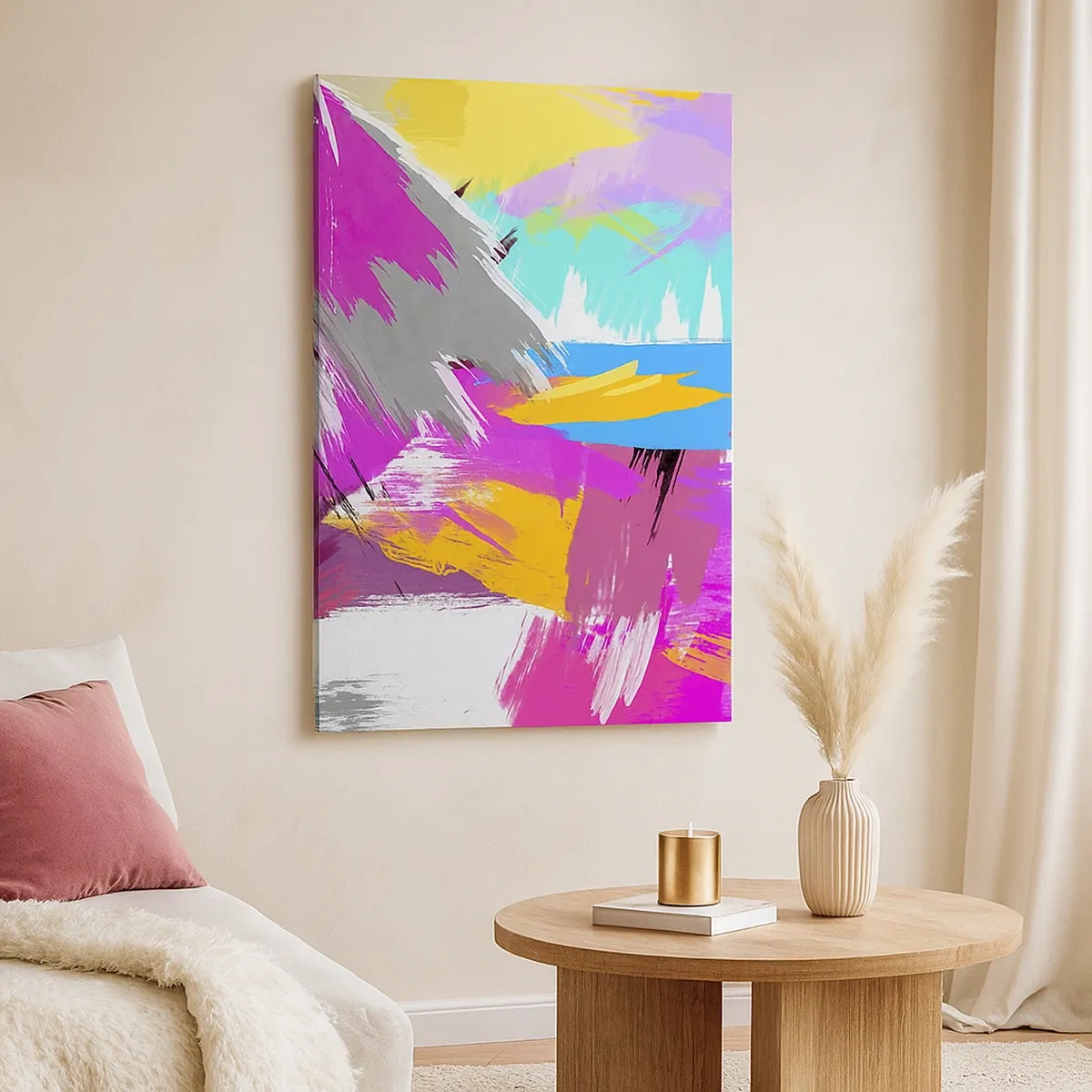 Tablou pe pânză - Mâzgălituri cu pensula - 50x70 cm