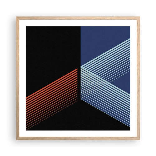 Poster în ramă de stejar deschis - O poveste simplă - 60x60 cm