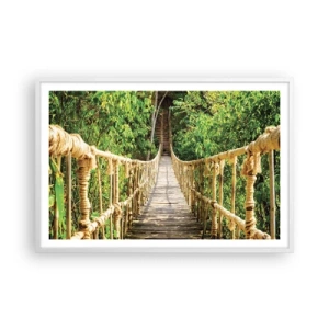 Poster în ramă albă - Suspendat în verde - 91x61 cm