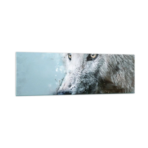 Tablou pe sticlă - Faceți cunoștință cu sufletul lupului - 160x50 cm
