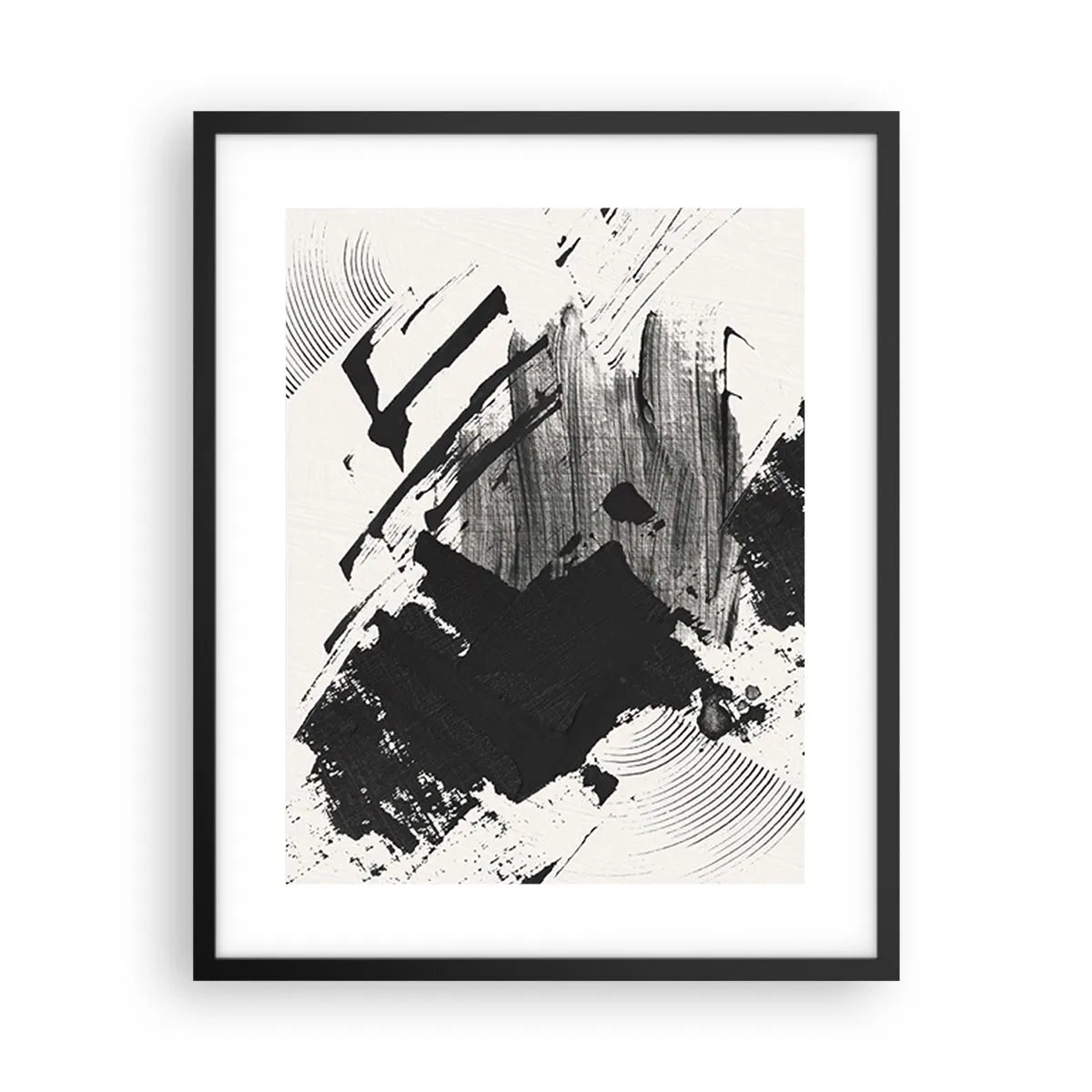 Poster în ramă neagră - Abstracție - expresie de negru - 40x50 cm