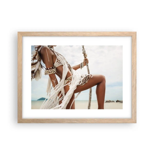 Poster în ramă de stejar deschis - Preoteasa Soarelui - 40x30 cm