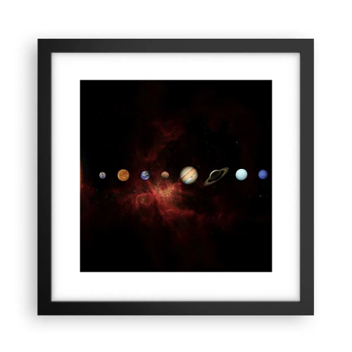 Poster în ramă neagră - Cartierul nostru - 30x30 cm