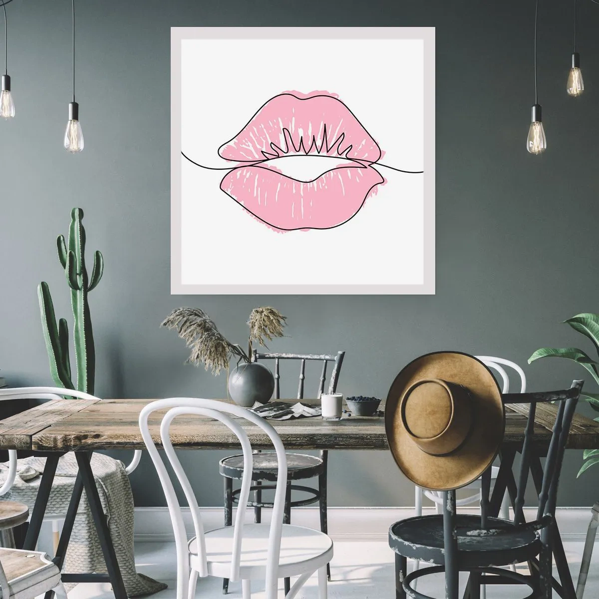Poster - Vrei un sărut? - 50x50 cm