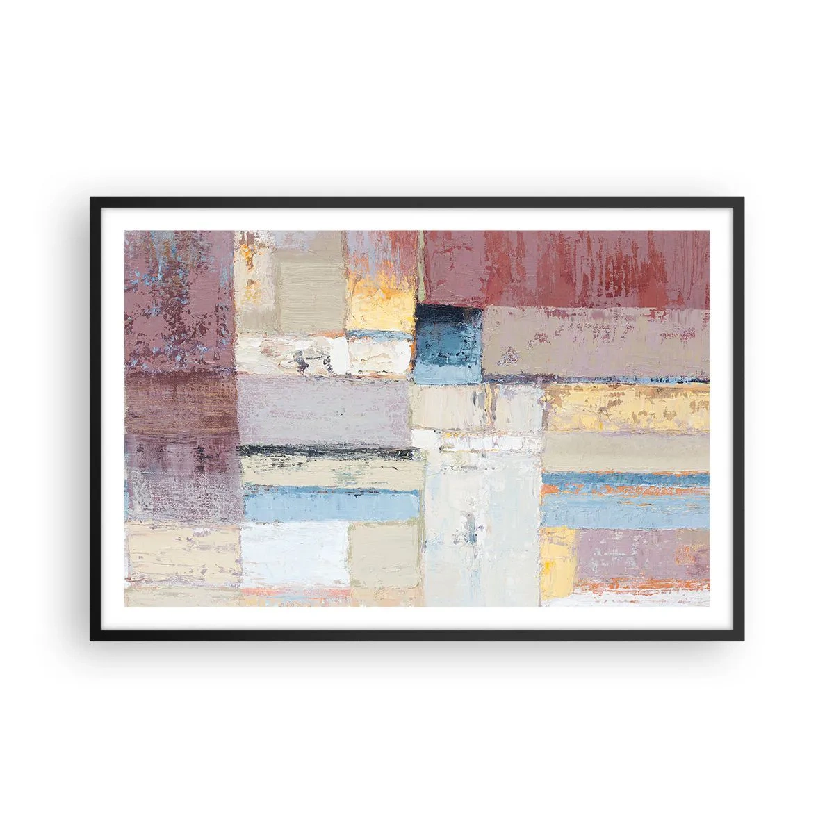 Poster în ramă neagră - Liniștea geometriei - 91x61 cm