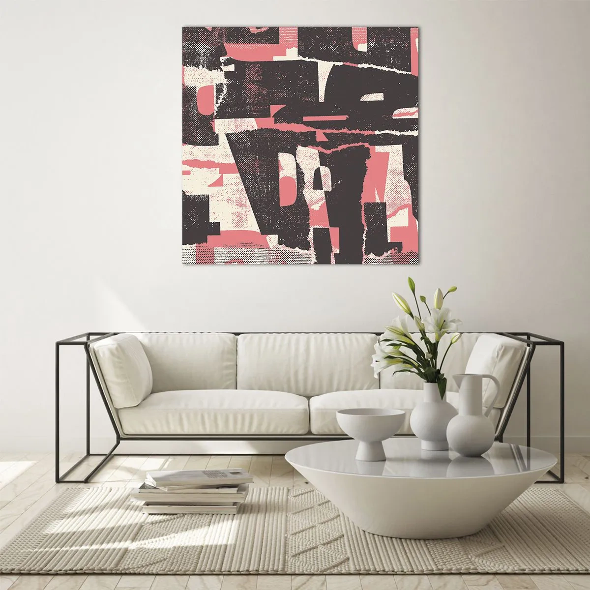 Tablou pe sticlă - Toată această agitație - 70x70 cm