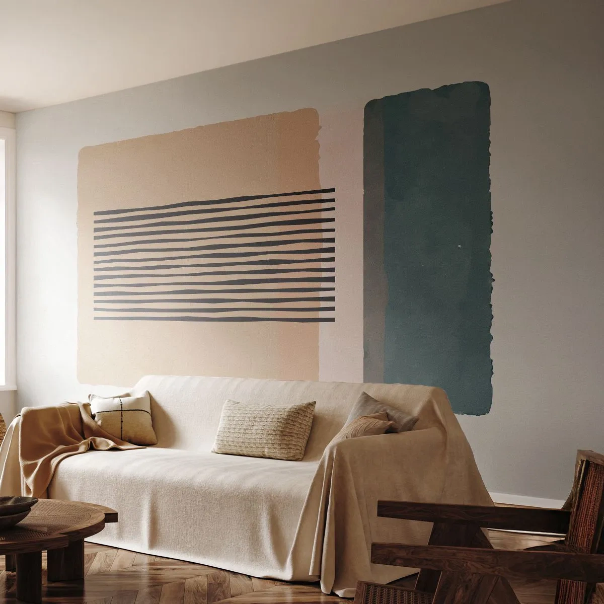 Tapet Premium Canvas - Totul este în regulă - Abstracția, Grafică, Minimalism - 200x140 cm