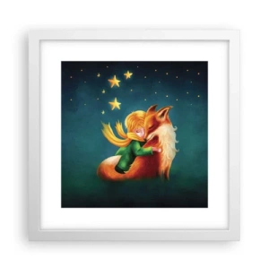 Poster în ramă albă - Micul Prinț - 30x30 cm