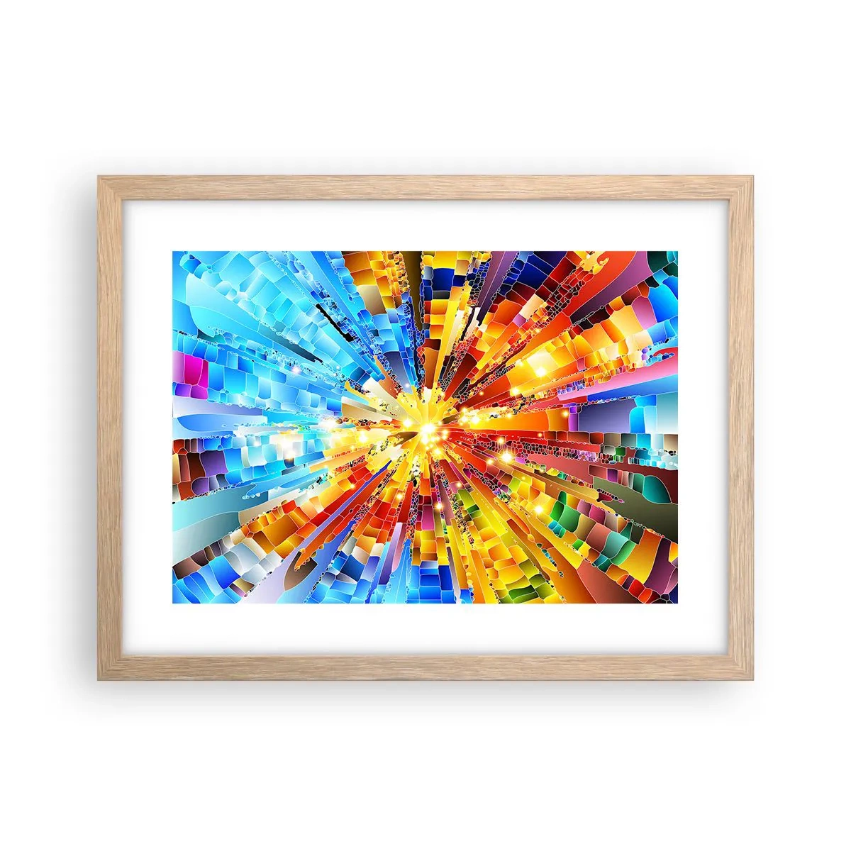 Poster în ramă de stejar deschis - In medias res - 40x30 cm