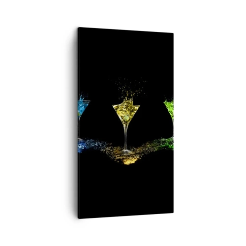 Tablou pe pânză - Culori de bucurie în sticla de cristal - 45x80 cm