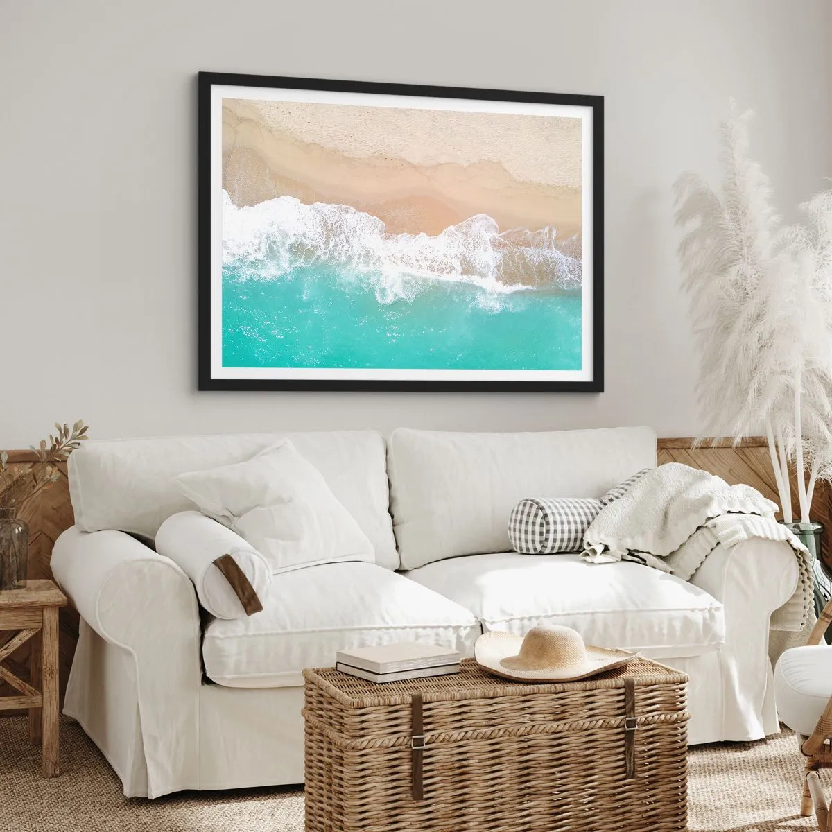 Poster în ramă neagră - Atingere mângâietoare - 91x61 cm