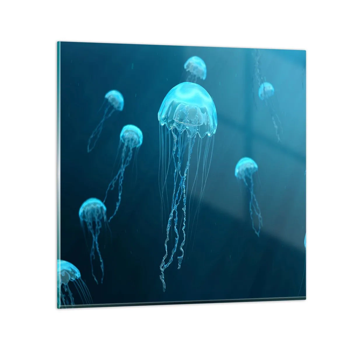 Tablou pe sticlă - Dansul oceanic - 30x30 cm