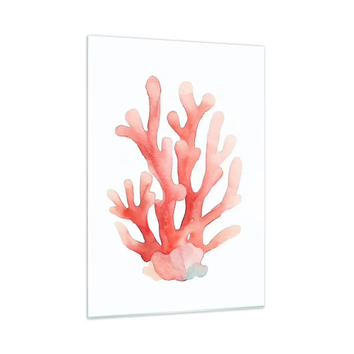 Tablou pe sticlă - Culoare de coral - 50x70 cm