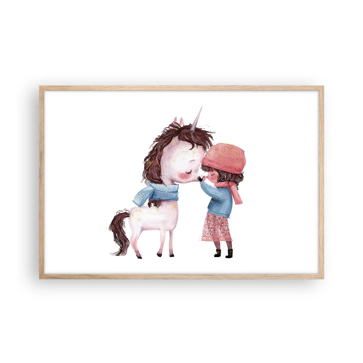 Poster în ramă de stejar deschis - O poveste de iarnă - 91x61 cm