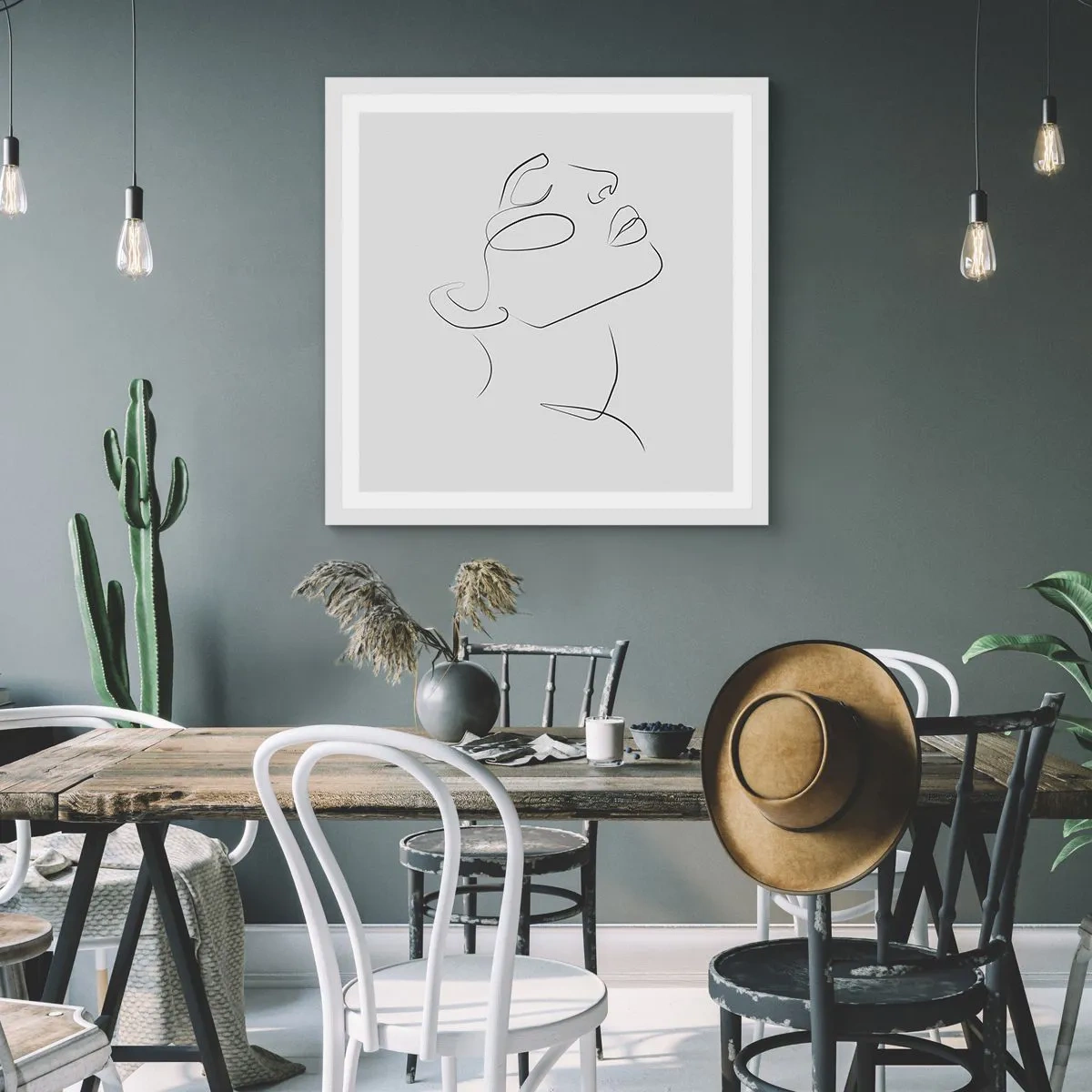 Poster în ramă albă - Meandrele unui vis - 60x60 cm