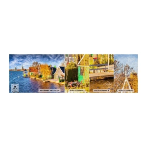 Mostră tapet Premium Canvas - Neschimbat de secole - Peisaj, Ventilator, Olanda - 100x30 cm