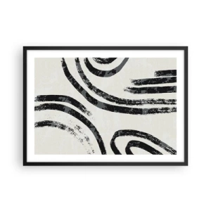 Poster în ramă neagră - Pe jumătate oprit - 70x50 cm