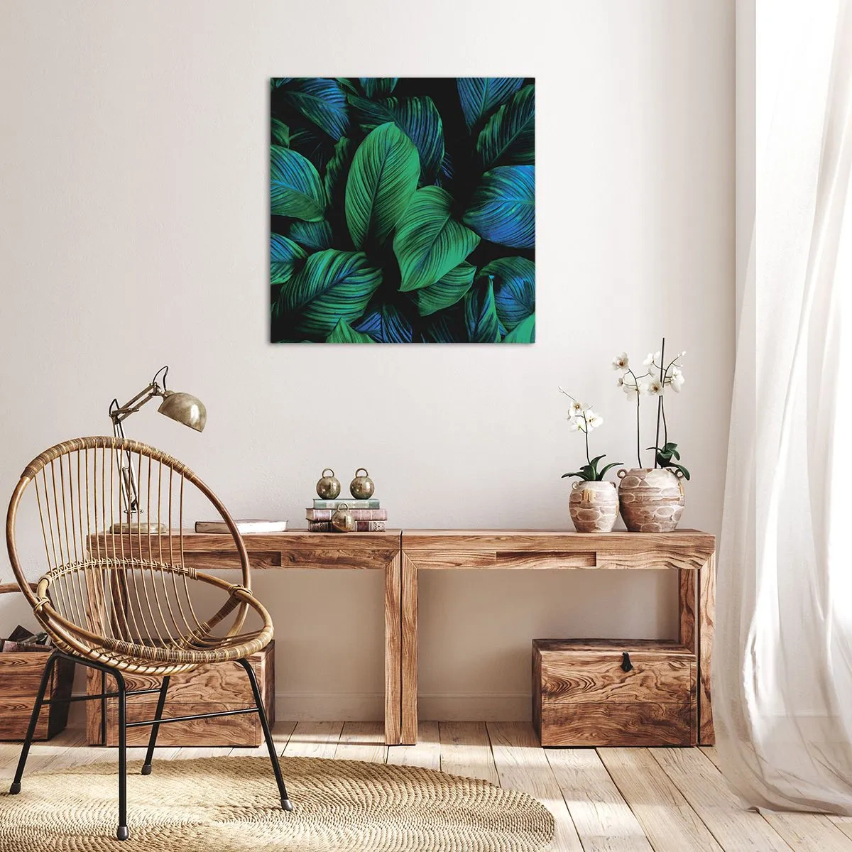 Tablou pe pânză - Traficul verde - 40x40 cm