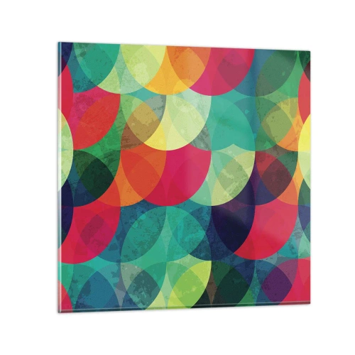 Tablou pe sticlă - Să intrăm în curcubeu - 30x30 cm