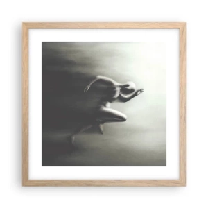 Poster în ramă de stejar deschis - De neoprit - 40x40 cm