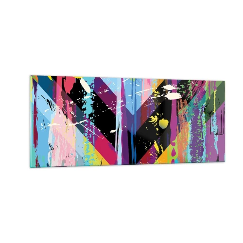 Tablou pe sticlă - De sus în jos - 100x40 cm