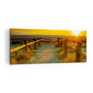 Tablou pe pânză - Scăldat în aur vechi - 100x40 cm