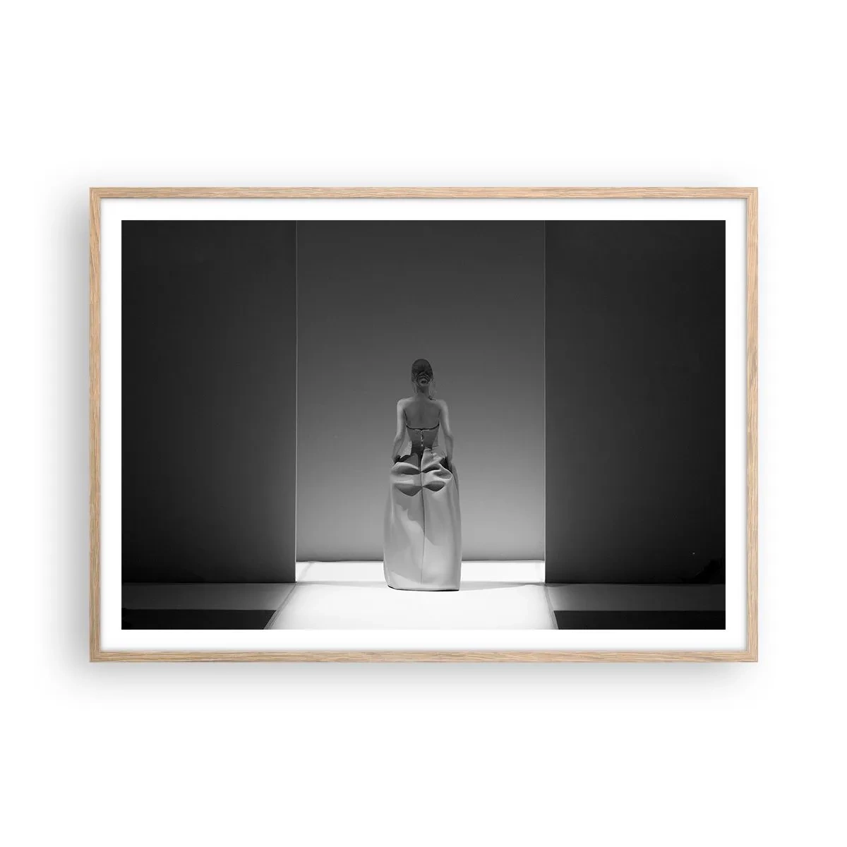 Poster în ramă de stejar deschis - Simplitate sofisticată - 100x70 cm