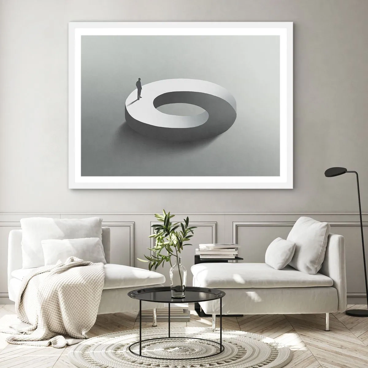 Poster în ramă albă - Înțelegi ceva? - 70x50 cm