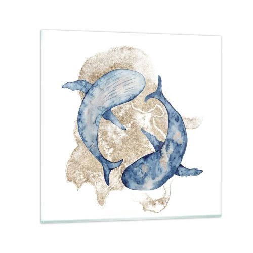 Tablou pe sticlă - Prietenie sau iubire? - 30x30 cm