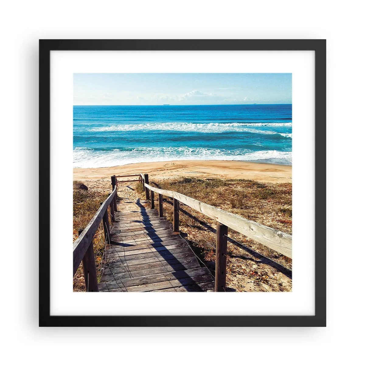 Poster în ramă neagră - Aleargă! - 40x40 cm