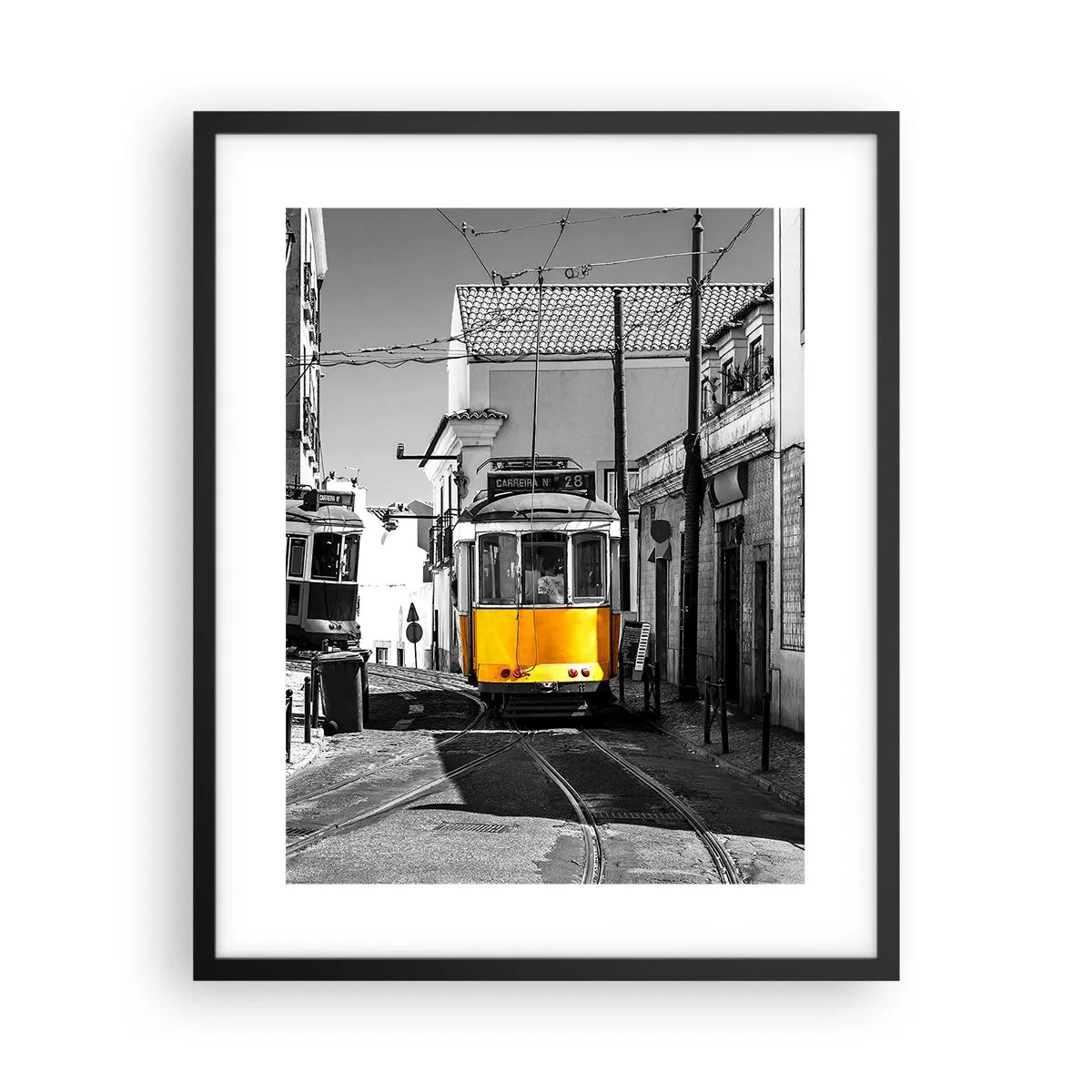 Poster în ramă neagră - Spiritul Lisabonei - 40x50 cm
