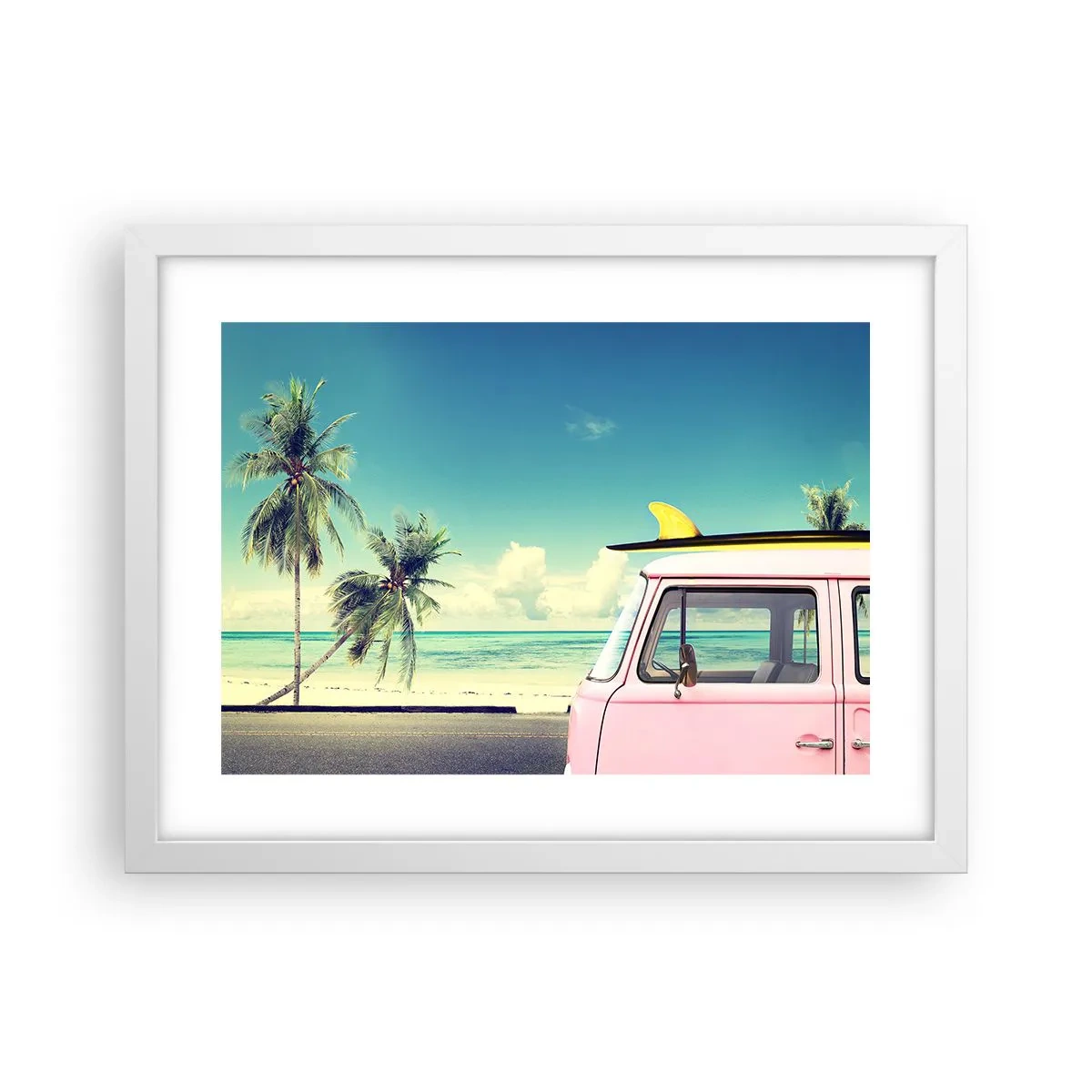 Poster în ramă albă - Să înceapă vacanța - 40x30 cm