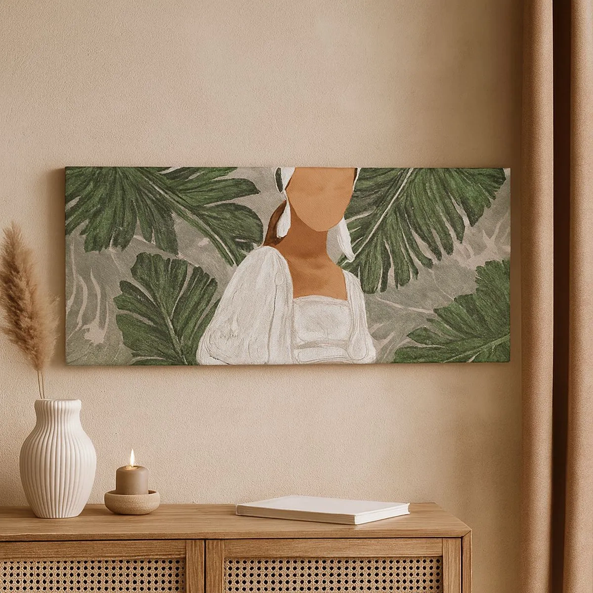 Tablou pe pânză - Portret exotic - 100x40 cm