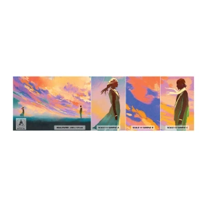 Mostră tapet autocolant Deluxe Sticker - Puterea de atracție - Abstracția, Femeie și Bărbat, Bucată - 100x30 cm