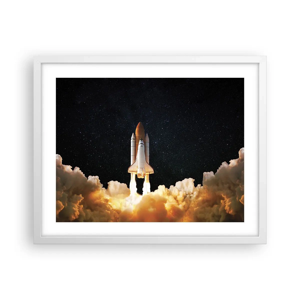 Poster în ramă albă - Ad astra! - 50x40 cm