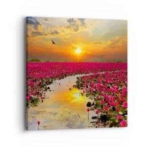 Tablou pe pânză - Viața secretă a lacului - 40x40 cm