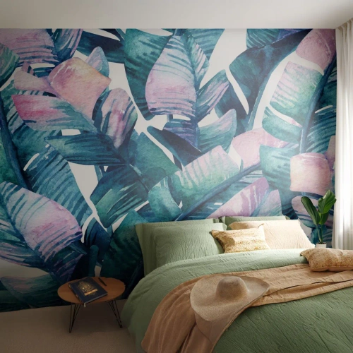 Tapet Autoadeziv Deluxe Sticker - Într-o livadă de banane - Abstracția, Frunze, Bucată - 250x175 cm