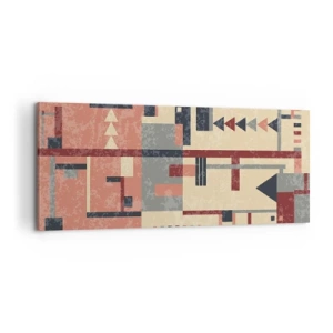 Tablou pe pânză - Combinație de verticale și orizontale - 120x50 cm