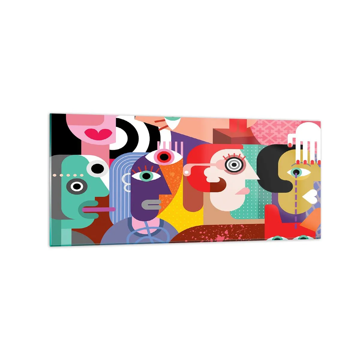 Tablou pe sticlă - Am venit de la domnul Picasso - 120x50 cm