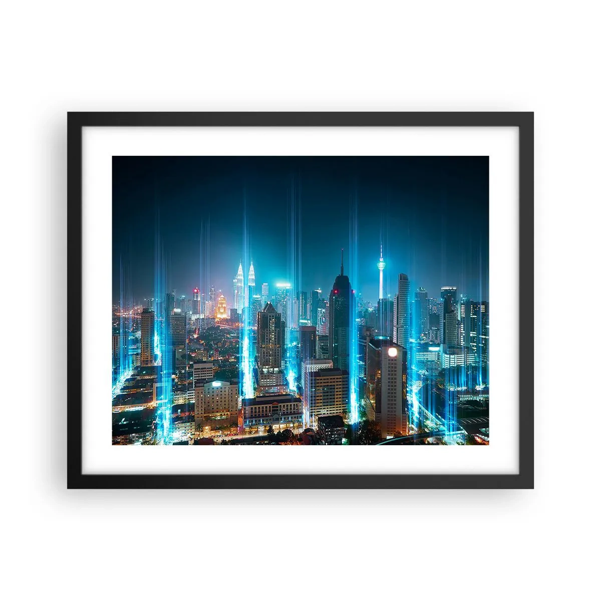 Poster în ramă neagră - Prin Berlin spre cer - 50x40 cm