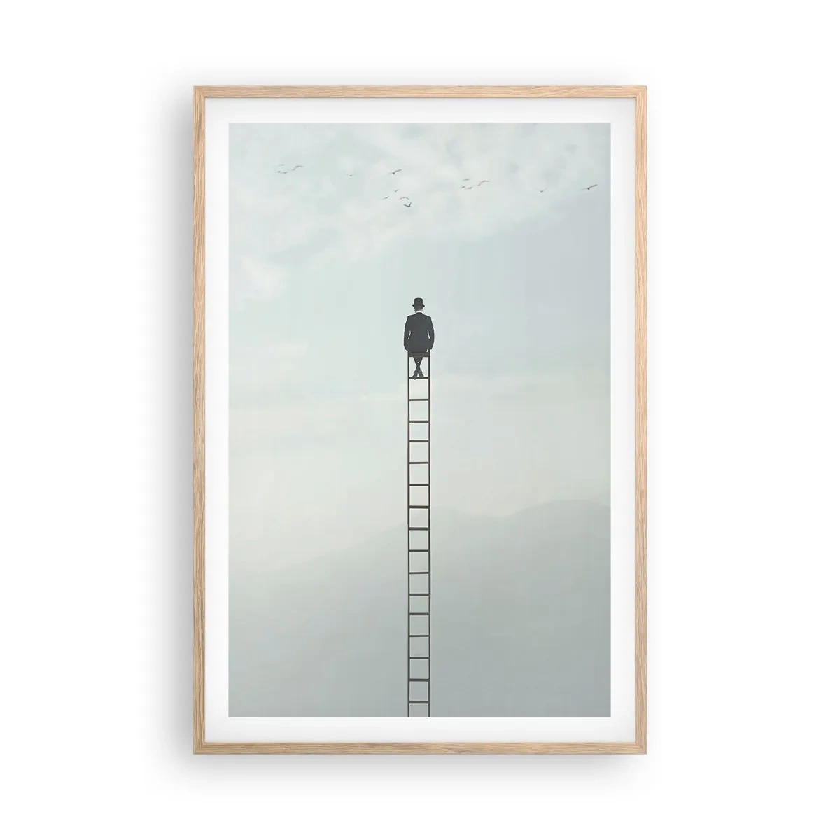 Poster în ramă de stejar deschis - Fii deasupra - 61x91 cm