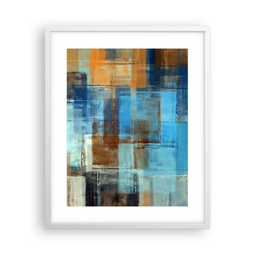 Poster în ramă albă - Prin valul albastru - 40x50 cm