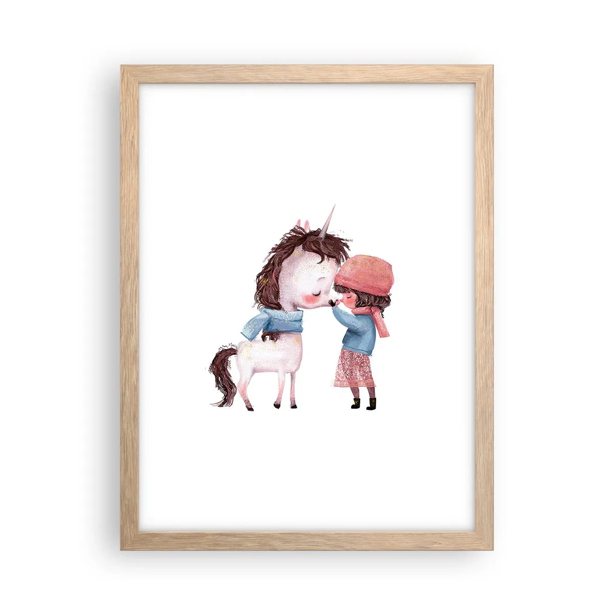 Poster în ramă de stejar deschis - O poveste de iarnă - 30x40 cm